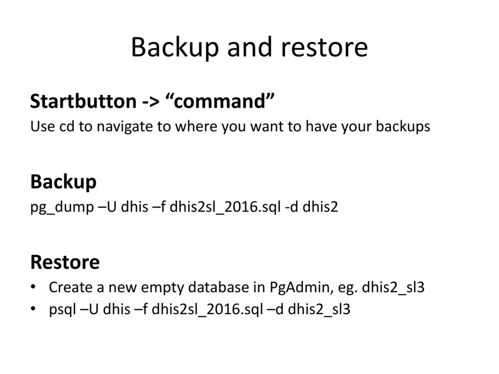 Dhis2 live on windows laptops desktops not for production servers